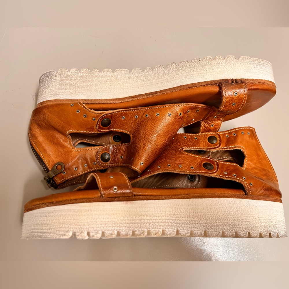 Bed Stu Soni Platform Leather Sandals Sz.9 - Picture 9 of 11